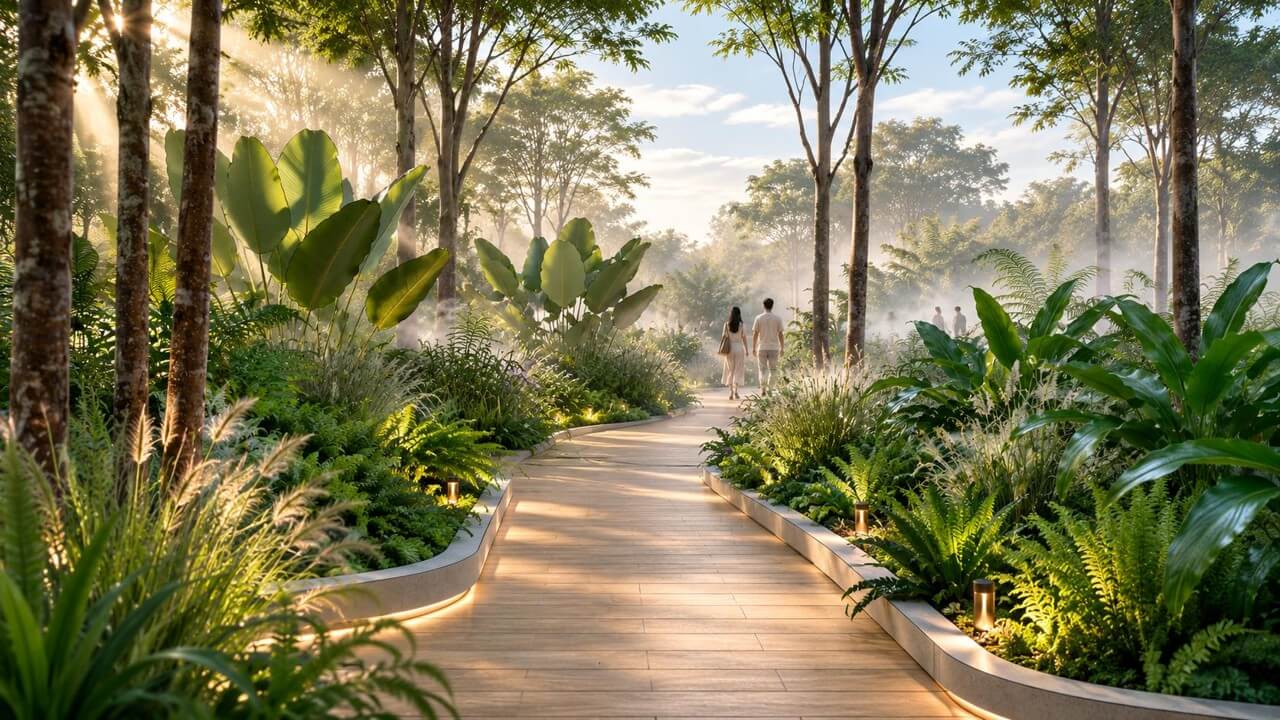 Mini forest walkway