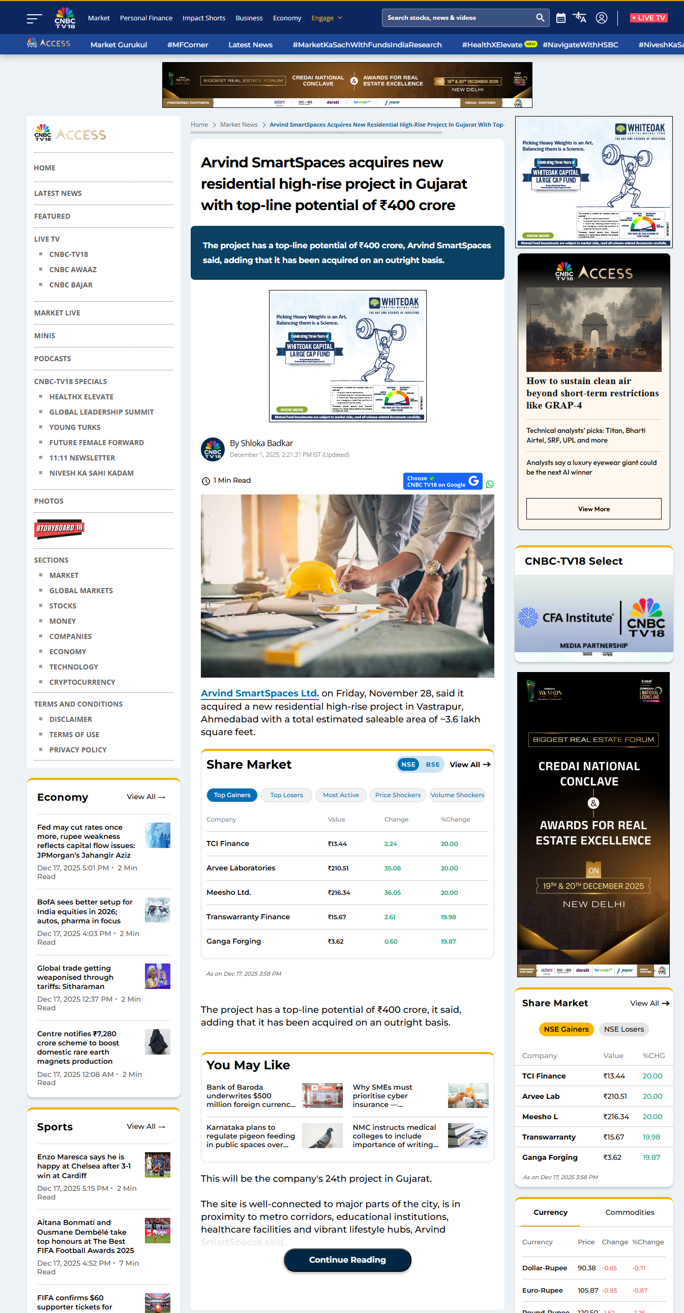 Arvind SmartSpaces acquires new residential high-rise project in Gujarat with top-line potential of ₹400 crore